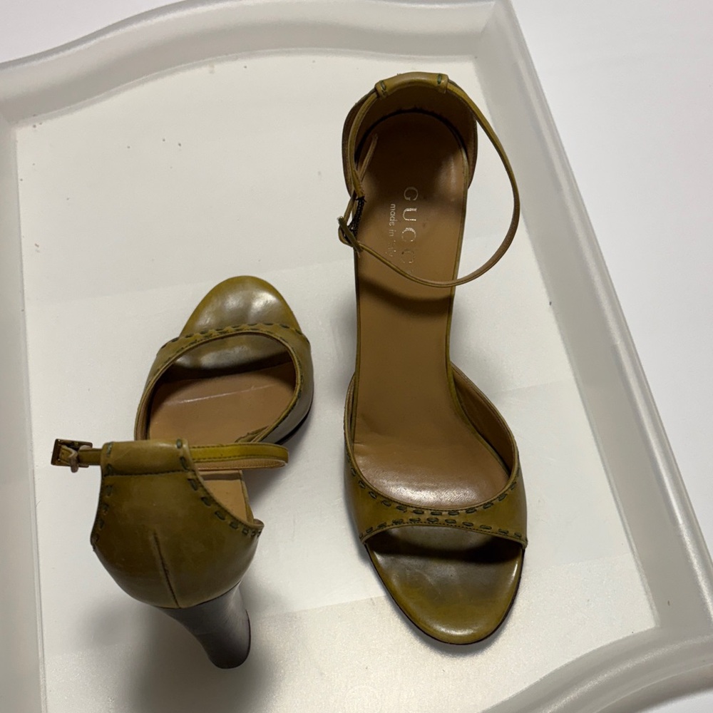 Gucci Women's Olive Strap Heels